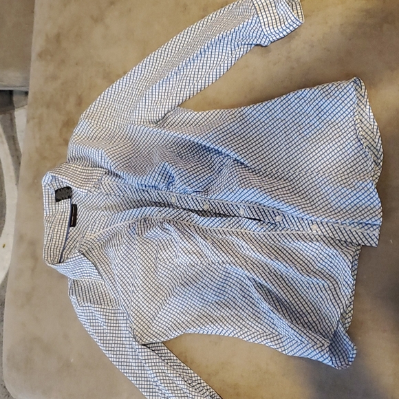 New York & Company Checked button down top - Picture 2 of 6